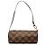 Borsa a mano pochette Papillon Louis Vuitton Damier Ebene marrone