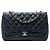 Borsa a tracolla Chanel Jumbo Classic Caviar Single Flap Nera Nero