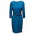 Blaues Fendi Langarmkleid mit Gürtel Größe IT 44
