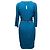 Blaues Fendi Langarmkleid mit Gürtel Größe IT 44 - Ansicht 4
