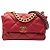 Borsa Chanel Large 19 in agnello rosso