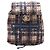 Blauer Chanel CC Nylon-Tweed-Rucksack mit Print