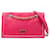 Borsa a tracolla con patta e catena Tessuto rosa Prada