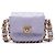 Borsa a tracolla Chanel Mini Quilted Calfskin Framing Chain Flap Viola Porpora