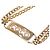 Cinturón de doble cadena Chanel Gold Plated Strass Coco Plaque Gold Dorado