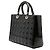 Borsa Lady Dior Large in vernice blu cannage - vista 2