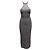 Vestido maxi bandage de espalda abierta y cuello halter gris Herve Leger Talla US XS