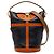 Bucket Bolsa Duffle Louis Vuitton em couro de bezerro azul e Monogram Reverse