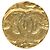 Gold Chanel CC Medaillon-Brosche vergoldet Golden