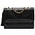 Borsa a tracolla Chanel in agnello trapuntato nero con nappa