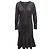 Schwarzes Louis Vuitton Langarmkleid aus Open Knit Größe US S