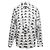 Weiß-schwarzes Balenciaga Logo-Print Button-Up Top Größe FR 34