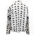 Weiß-schwarzes Balenciaga Logo-Print Button-Up Top Größe FR 34 - Ansicht 4