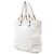 Bamboo Tote Gucci de couro branco com alça de bambu e mors - vista 2