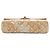 Borsa a tracolla Chanel Medium Classic Double Flap in tela ricamata beige - vista 3