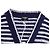Chanel gestreifter Baumwollcardigan in Navy & Weiß Größe FR 48 Blau - Ansicht 4