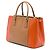 Borsa Prada Medium Bicolor Saffiano Lux Galleria Double Zip Arancione - vista 2