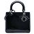 Borsa Lady Dior Medium in vernice nera Nero