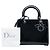 Borsa Lady Dior Medium in vernice nera Nero - vista 6