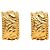 Orecchini a cerchio con clip Chanel CC placcati oro D'oro