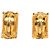Orecchini a cerchio con clip Chanel CC placcati oro D'oro - vista 2