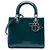 Borsa Lady Dior Medium in vernice blu