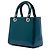 Borsa Lady Dior Medium in vernice blu - vista 2