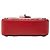 Clutch Elektra com fecho de torção e tachas em couro de bezerro City vermelho Prada - vista 3