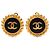 Orecchini a clip Chanel CC placcati in oro e smalto D'oro