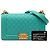Blue Chanel Old Medium Quilted Lambskin Boy Flap Crossbody Bag - view 8