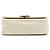 Borsa a tracolla Chanel Large Chevron in pelle di pecora bianca con patta discreta Bianco - vista 3