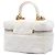 Borsa Vanity Chanel Mini Caviar con catena e chiusura a zip bianca Bianco - vista 2