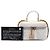Borsa Vanity Chanel Mini Caviar con catena e chiusura a zip bianca Bianco - vista 6
