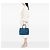 Borsa Tote Convertibile con Doppia Cerniera Blue Prada Vitello Daino - vista 6