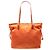 Tote in Tessuto con bordi in Saffiano arancione Prada