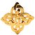 Spilla intrecciata Chanel CC placcata oro D'oro