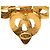 Spilla intrecciata Chanel CC placcata oro D'oro - vista 3