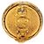 Orecchini a clip rotondi Chanel CC placcati oro D'oro - vista 3