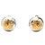 Orecchini a clip rotondi Sunburst in ottone Chanel CC argentati e placcati in oro Argento