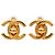 Orecchini a clip Chanel CC placcati oro con chiusura a vite D'oro