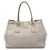 Borsa tote convertible aperta Prada Vitello Daino Grigia Grigio