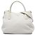 Borsa Tote Convertible con Zip Prada Vitello Daino Bianco