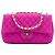 Borsa a tracolla Chanel Medium Classic Mesh Single Flap Rosa