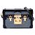 Borsa a tracolla Louis Vuitton Epi Denim Petite Malle blu
