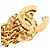 Chanel CC Gold Plated Triple Chain Gürtel Golden - Ansicht 2