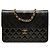 Borsa a tracolla Chanel Medium CC in agnello trapuntato nero