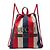 Red Gucci Canvas Sylvie Baiadera Web Drawstring Backpack