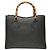 Borsa Tote Gucci Diana in pelle nera, dimensione Medium, con manico in bambù Nero