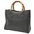 Borsa Tote Gucci Diana in pelle nera, dimensione Medium, con manico in bambù Nero - vista 2