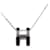 Collier pendentif Pop H en émail noir avec placage palladium Hermès  - vue 3